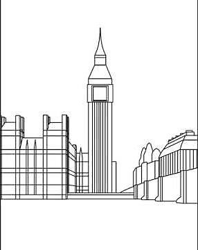 How to draw Big Ben | Clock tower | Step by step | easy