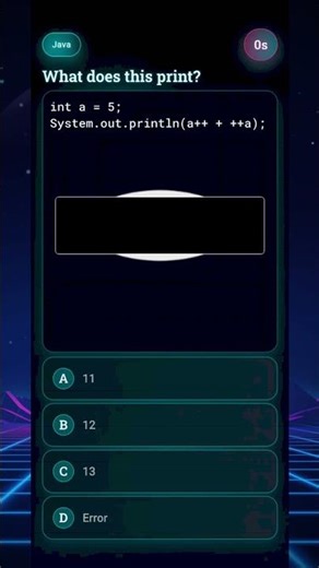 10-Second Code Quiz #1 (Java)