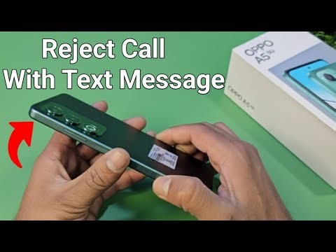 OPPO A5 5G: How to Reject call With text massege