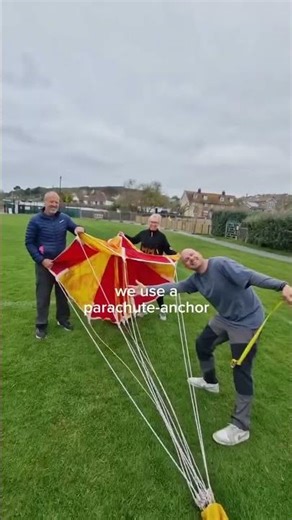 A para anchor is basically a giant underwater “brake” for the boat