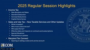Webinar Introduction - Maryland Tax Changes 2025