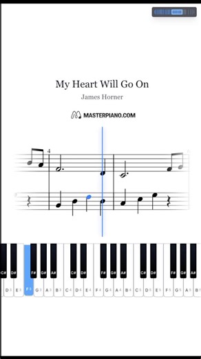 MasterPiano.com | My Heart Will Go On by James Horner ⏱️ 1:27 piece 📊 Difficulty: Elementary (Level 24) 🎯 Skill Level: Elementary (1-2 years experience) 📚... | Instagram