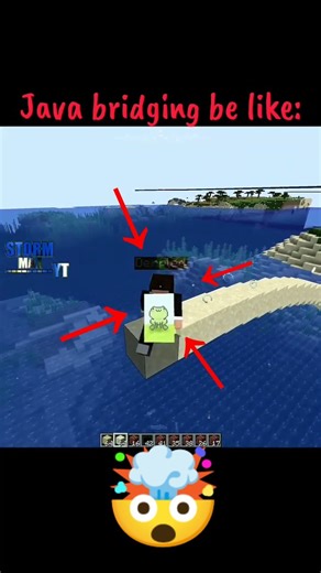 Minecraft Java vs bedrock bridging #shorts