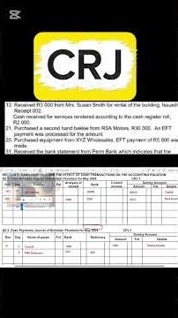 Grade 8 EMS CRJ: Cash Received for Services Rendered 📚💰 #Grade8EMS #CRJ #CashReceiptsJournal #EMS #A