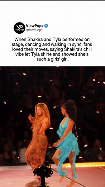 Shakira lets Tyla shine on stage and fans call her a true girls' girl #shakira
