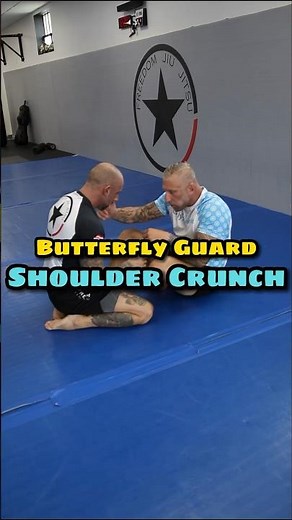 Butterfly sweep to shoulder crunch Jiu Jitsu