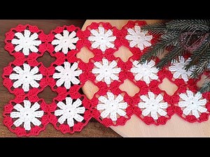 How to crochet for beginners Crochet Pattern for Holiday table runner, Placemat, tablecloth