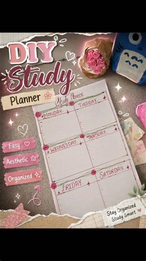 ✨ DIY Study Planner 📚🌸 | Cute & Aesthetic Weekly Planner Idea ✨
