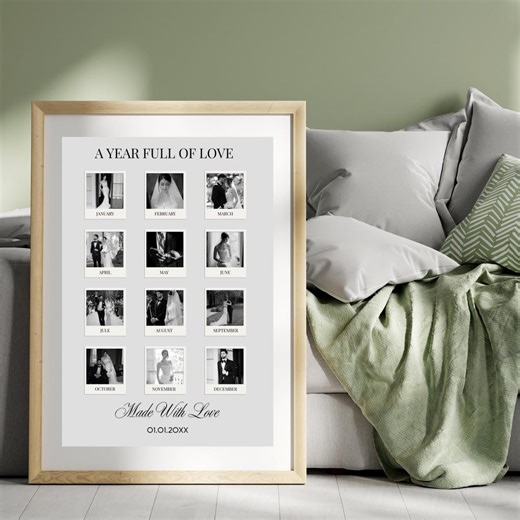 Custom Polaroid Photo Frame Template, Anniversary Gift (digital Download) - Etsy
