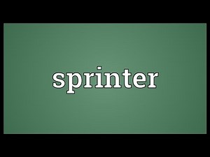 Sprinter Meaning