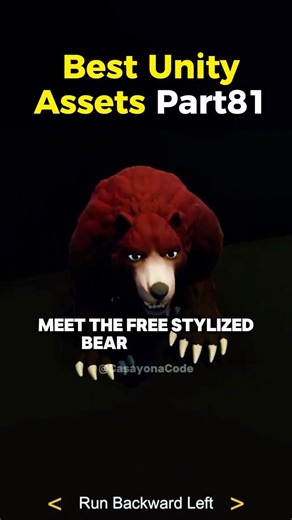 FREE STYLIZED BEAR! 🐻 Part 81 #casayonacode #unity #gamedev