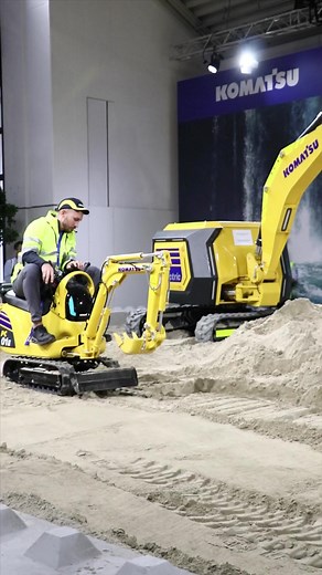 3.9M views · 19K reactions | Tiny little micro excavator at Bauma! Follow @diggersanddozers and SUBSCRIBE to us on YouTube! #excavator #trucks #drone #mavic #phantom4 #dji #aerialphotography #heavyequipment #heavymachinery #constructionequipment #constructionmachinery #construction #demolition #quarry #mining #diesel #oilandgas #machine #machinery #operator #london #truck #18wheeler #photography #komatsu #bauma | Diggers & Dozers | Facebook