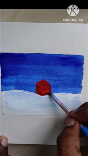 snowfall painting | how to draw snowfall | easy painting