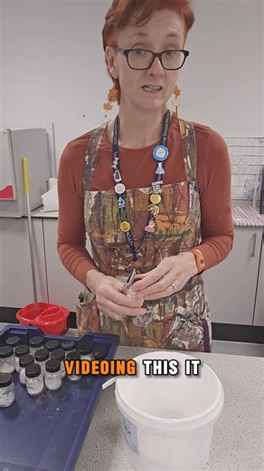 School science technician. It’s not all glamour. Sometimes the job is just moving powder from a big pot into a small pot, arguing with your own brain, and trying not to swear at the lid. #ItsNotAllGlamour #SchoolScience #ScienceTechnician #ADHDBrain #STEMLife | Ribs Norman
