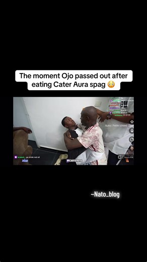 The moment Ojo passed out after eating Cater Aura spag 😳 #caterefe #viral #ojoisaboy #koluwahala #peller @ojo_isAboy🌚⭐️ @MACHALA @Kolu wahala 😡🥶🪐✨ @Maryshy(maryefe)