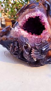 2K views · 124 reactions | Druzy agate with amethyst double dragons | Appreciation of Rough Crystal | Facebook