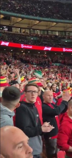 The Red Wall at Wembley! ❤️ Wales Fans Outsing England in Epic Clash #shorts