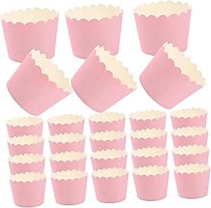 Cupcake Baking Cups 100pcs Cake Cups Disposable Containers Dessert Containers Mini Dessert Disposable Bake Cups Appetizer Bowl Muffin Paper Liners Party Paper