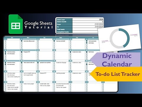 Create a Dynamic Calendar with To-Do List in Google Sheets | Step-by-step Tutorial