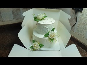 My first time making a two-tiered wedding cake 🙈 In detail, from the sponge to assembling and sec...