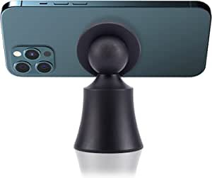 GALAPPLE Portable Desktop & Vehicle Mount Dual Purpose Magnetic Phone Stand, Detachable Aluminum Alloy Magnet Stand Compatible with Flat Phone Case, Fit Most Air Outlets(2 Sticky Sheet Iron Attached)