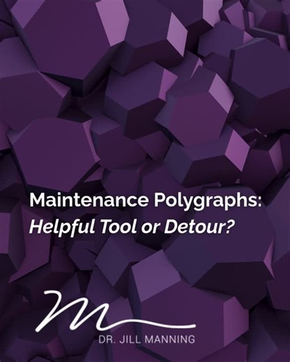 Dr. Jill Manning on Instagram: "Maintenance polygraph tests can be a helpful tool in betrayal recovery, but only as part of a larger healing plan. They’re certainly not a shortcut to trust, and they can’t replace your own growing ability to discern honesty, consistency, and safety. Healing happens in consistent patterns and self-trust over time. Your gut will always be the most valuable polygraphist you meet! And I am sensitive to the fact that most betrayed adults don't trust their gut for a ti