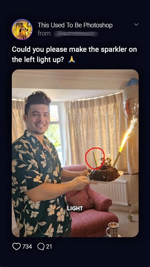I took this request way too literally and fixed this photo 🎂
