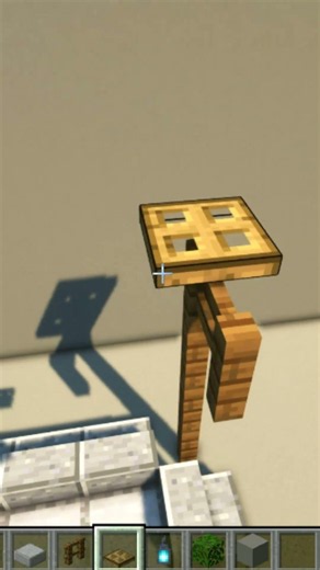 A beautiful bench in Minecraft
