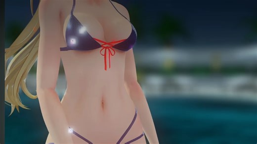 【MMD搬运】泳装美少女 泳池 我很想知道什么材质的泳衣能如此闪眼。