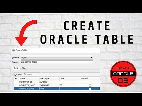 How to Create Oracle Table Using Oracle SQL Developer