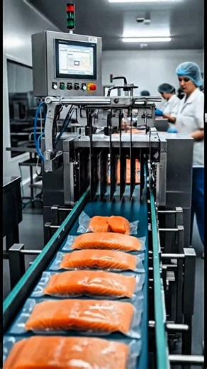 How Salmon Is Cut and Packed in a Mega Fish Factory | Part 2.