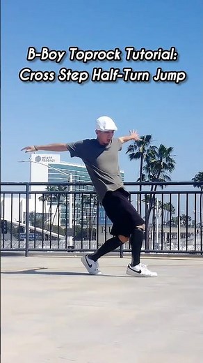 B-Boy Toprock Tutorial: Cross Step Half-Turn Jump | Perfect Line - DJ Creem #bboy #tutorial