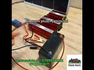 Instalare / Montare kit fotovoltaic solar 200w cu un panou, controller, invertor Long Life