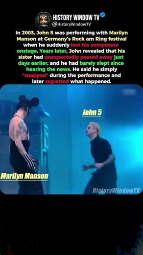 Why John 5 Snapped at Marilyn Manson in 2003 🤯