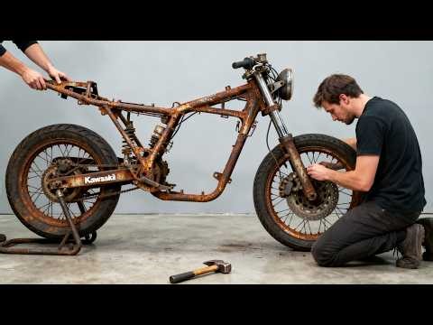 Man Makes KAWASAKI Replica Out Of a Random Old Bike | by ‪@MichaelRestoration‬