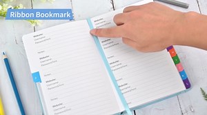 Password Book with Alphabetical Tabs, Password Keeper Book for Seniors, Hardcover Password Notebook for Individual & Colorful Tabs, Password Organizer for Website Logins, 5.3" x 7.7", Navy Blue