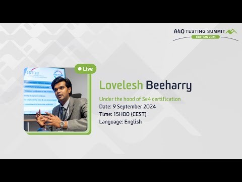 A4Q Testing Summit 2024 - Under the hood of Se4 certification
