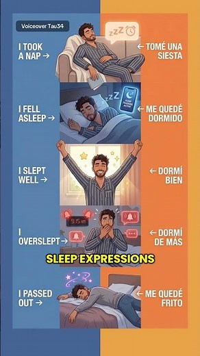 Sleep Vocabulary: 5 Essential Phrases in English & Spanish 🛌🇺🇸🇲🇽 | Vocabulario de Sueño