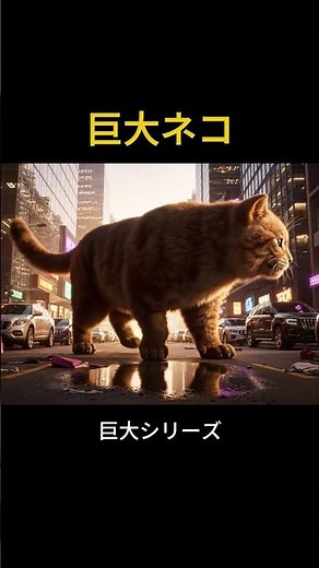 【AI】巨大シリーズ「ネコ」 #ai #巨大 #面白 #動物 #猫