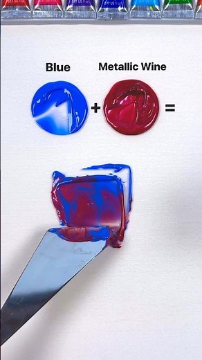 Metallic color recipes #colormixing #paintmixing #satisfyingart #tappingsounds #asmart #tapping