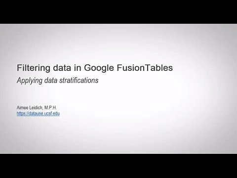 Filtering data in Google Fusion Tables