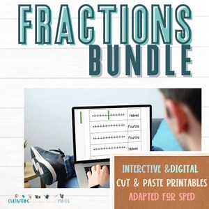 Fractions Sped Fractions on Number Line Math Special Ed Equivalent Fractions