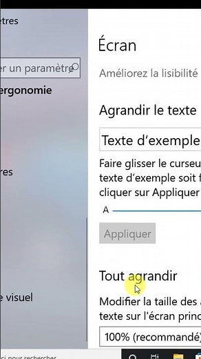 Modifier la Taille du TEXTE dans WINDOWS 10 #shorts