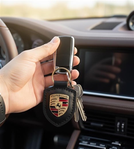 Custom Crest Design Leather Keychain - Key Fob Handmade Auto Accessory - Etsy