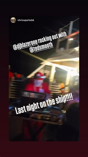 Ted Smooth on Instagram: "@djblazerone and I song for song was a vibe on that pajama pool party!!! Playing nothing but joints!!!! @dreamgirlcynthia Freestyle Cruise!! 🛳️🛳️🛳️"