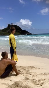 HFD Rescue Swimmer Patrick Dolan demonstrated how to rescue a distressed swimmer with fins only | MCCS Hawaii Water Safety