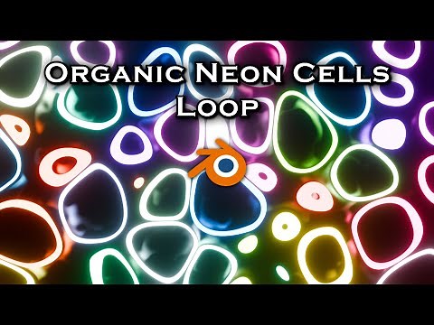 Organic Neon Cells Loop Using Voronoi Textures - Blender Tutorial