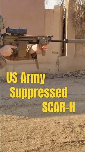 US Army soldier shoots a suppressed FN Scar-H #military #fullautofriday #army #airsoft #airsoftcqb