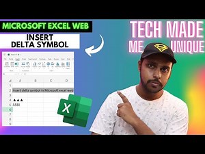 How to insert delta symbol in Microsoft excel web | insert delta symbol in Microsoft excel