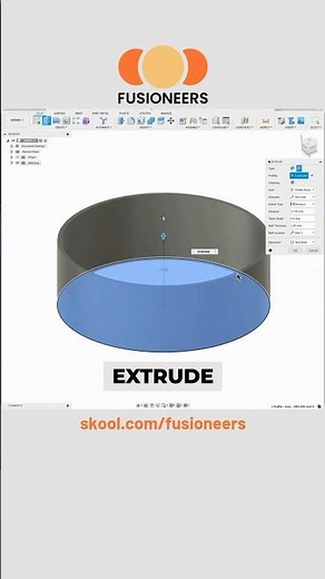 2 Ways to Extrude in Fusion #autodesk #fusion #fusion360 #cad